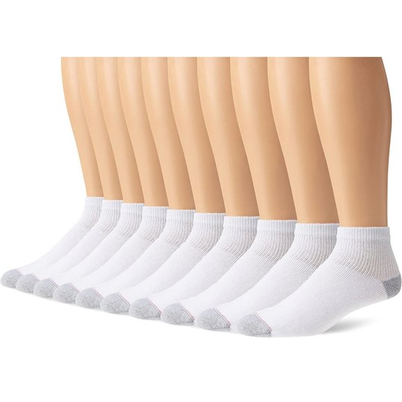 Hanes Men's Ultimate Cushion Ankle Socks 10pk (6-12) - White - Picture 2 of 4
